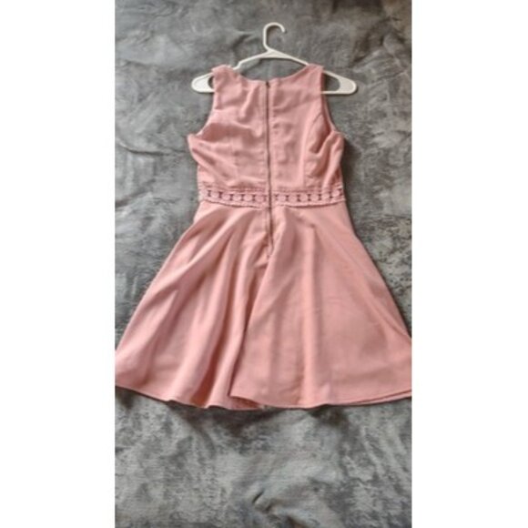 Sweet Rain Pink Sleeveless Fit & Flare Dress Lace Waist, Back Zipper - Womens Sm - Picture 6 of 8